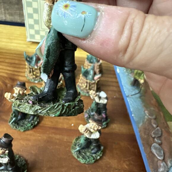 Fisherman Tic Tac Toe Set Shoreline Rowboat Nautical Decor In Box Complete Flaws - Picture 8 of 8